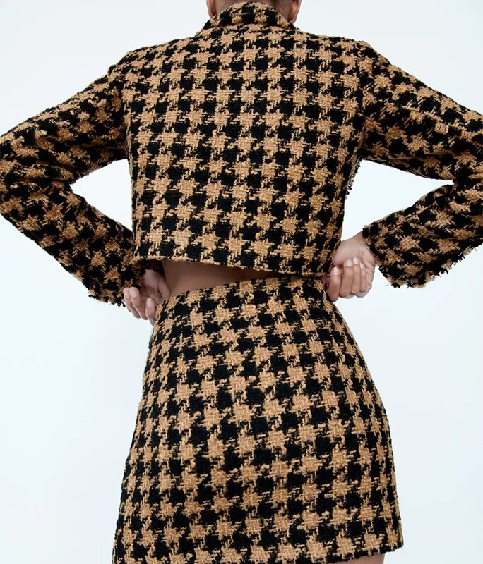 Houndstooth Tweed Jacket