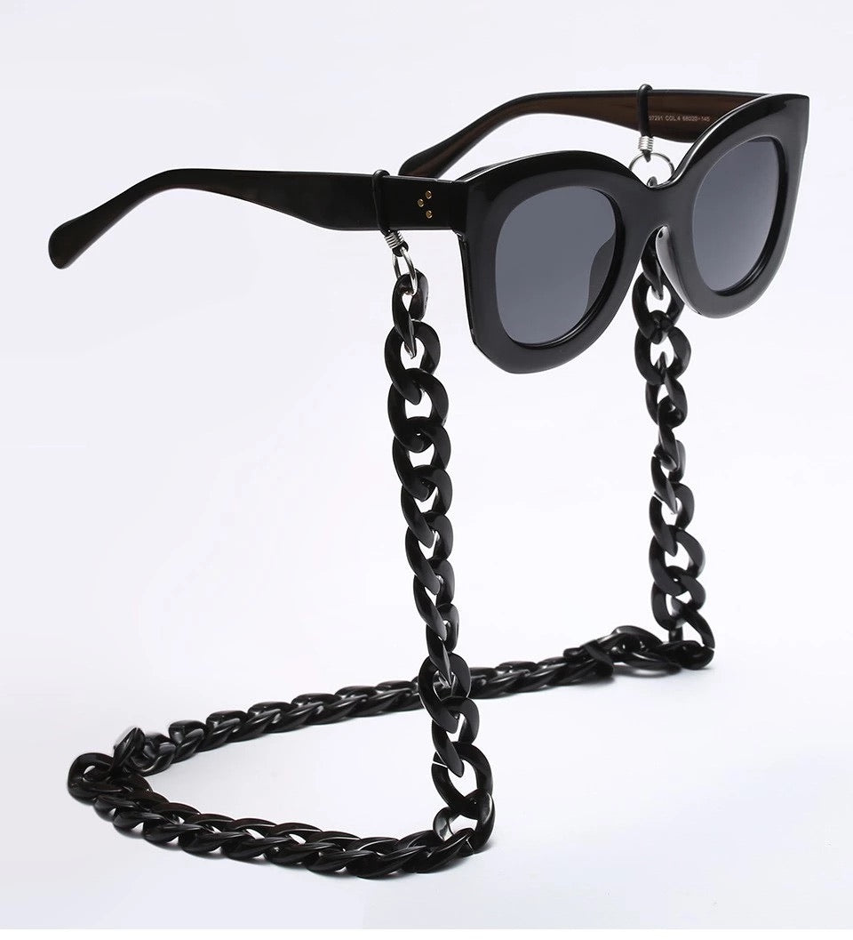 Black Acrylic Sunglasses Chain