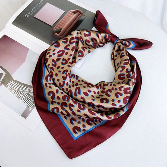 Red Animal Print Handkerchief